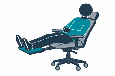 脚伸ばし・休憩型の姿勢を示すイラスト