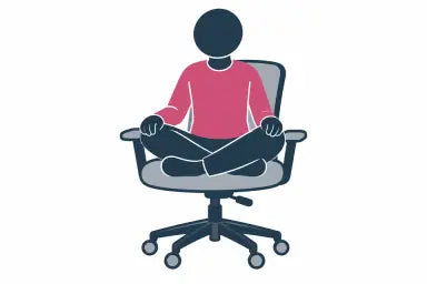 あぐら・ラフ座り型の姿勢を示すイラスト